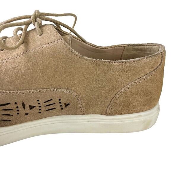 Naughty Monkey Womens Suede Leather Lace Up Perforated Flats Sneakers Shoes 9.5 - Picture 4 of 16